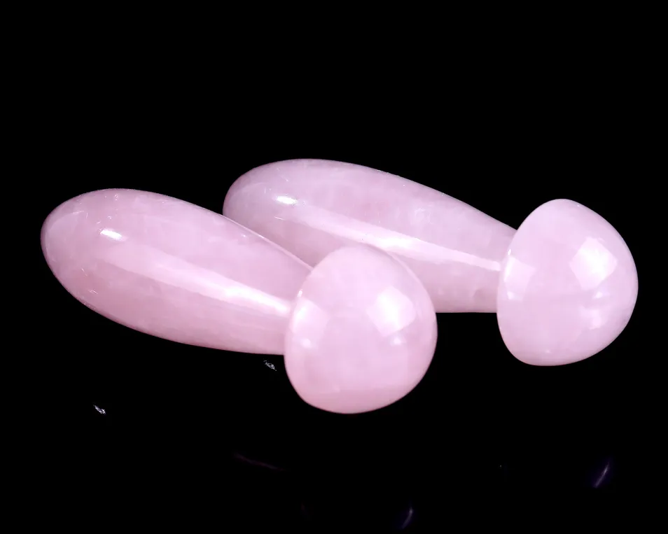 Herramienta de Masaje de Cristal de Cuarzo Rosa Natural