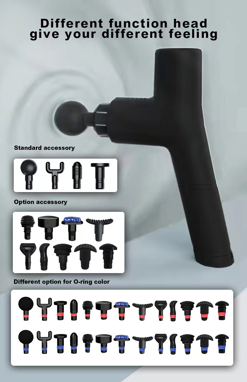 Masajeador de percusión eléctrico para calor y frío, masaje profundo de tejido, fascia, músculos, cuello y espalda