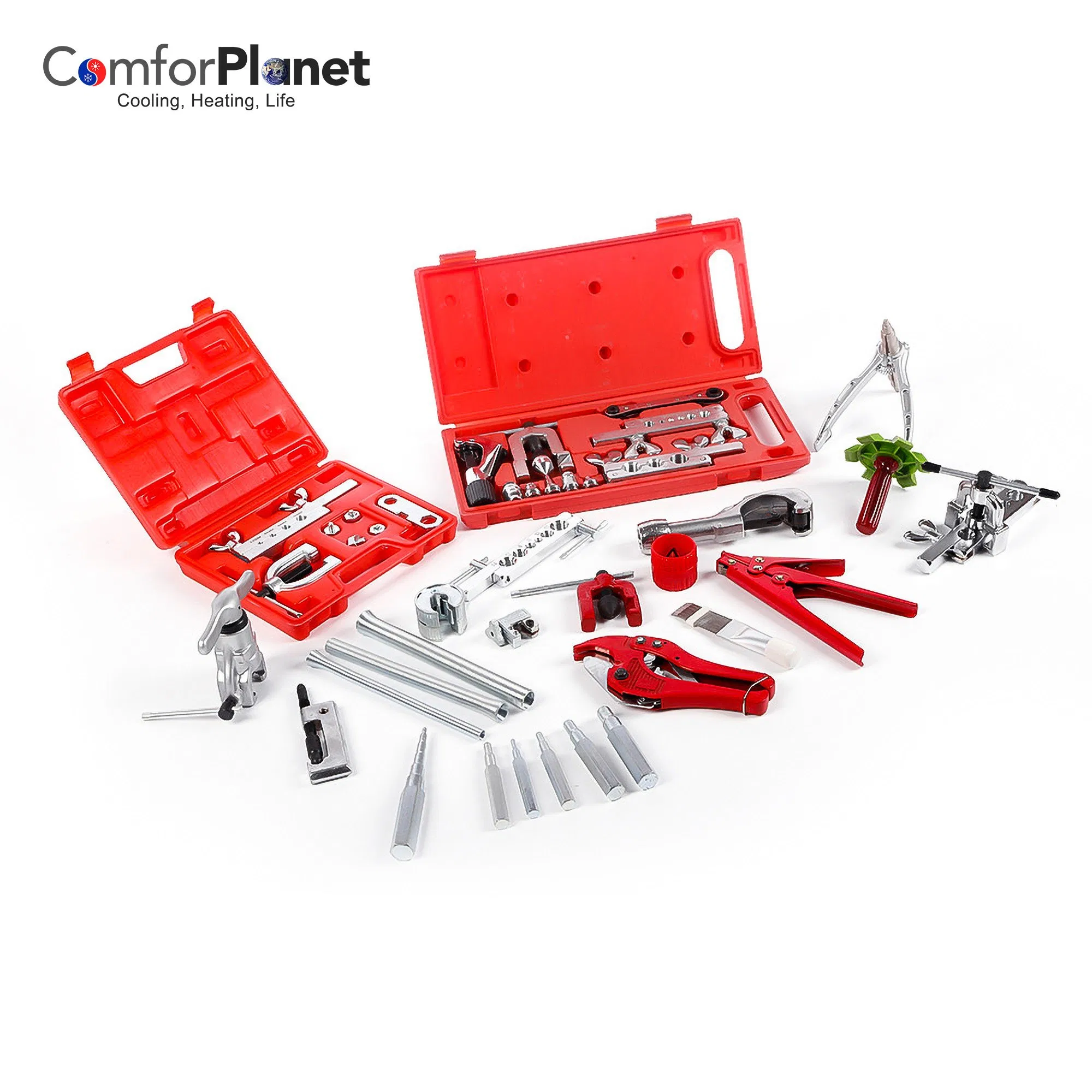 45 Kit de herramientas para desbaste y engrosamiento de tubos de refrigeración portátil de cobre blando CT-278