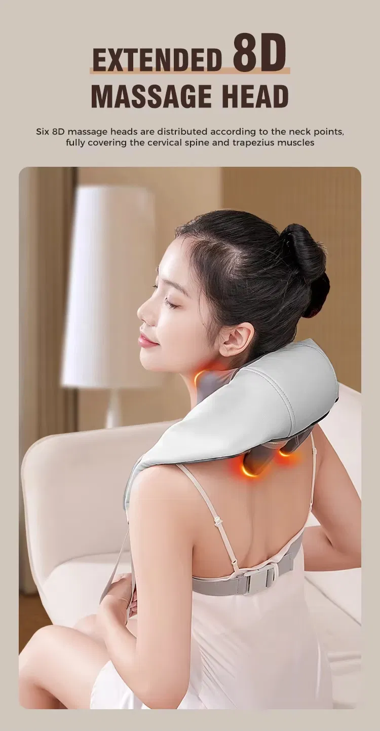 Masajeador de cuello en forma de mano de uso dual para el hogar - Shiatsu con calefacción