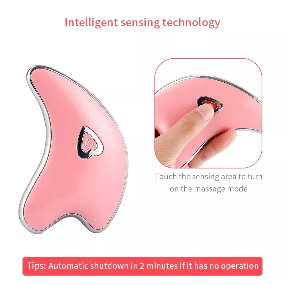 Mini Masajeador Eléctrico Herramienta de Masaje Facial de Acero Inoxidable Terapia de Gua Sha Herramientas Guasha