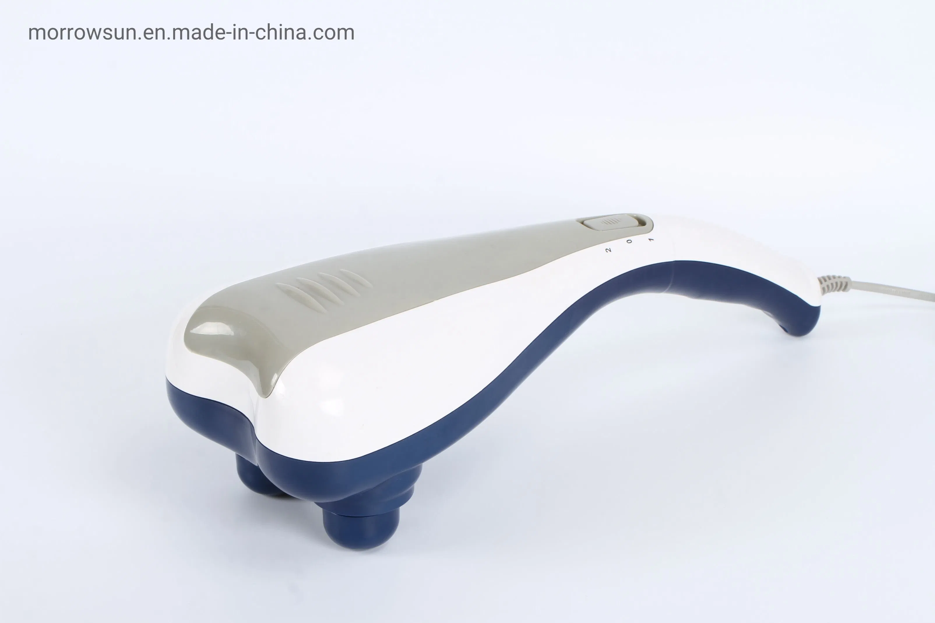 Martillo de masaje de mano de doble cabeza shiatsu eléctrico más barato para todo el cuerpo con calor infrarrojo, fuerte golpeo