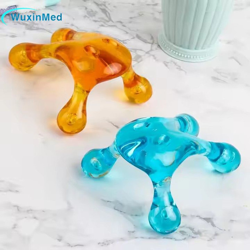 Herramienta de Masaje de Tejido Blando Frog Knobs de Ajuste Fácil para la Palma 4-Legged para Masaje de Puntos de Presión Suave