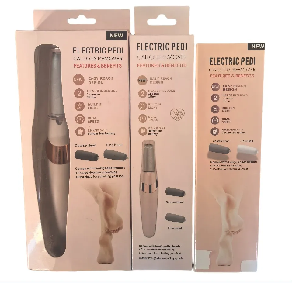 Herramientas de cuidado de la piel con carga USB, molinillo eléctrico para pies con LED y dos velocidades, lima para pies para eliminar la piel muerta