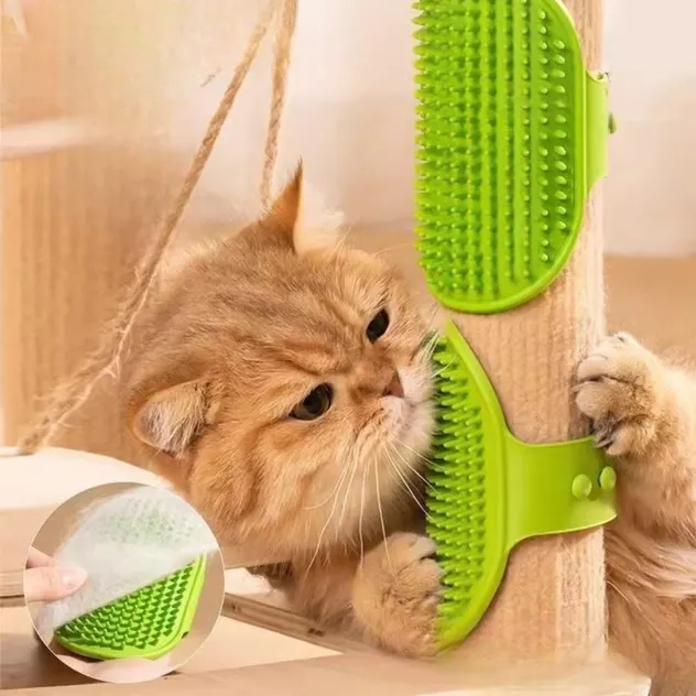 2-in-1 Cepillo para Gatos, Herramienta de Aseo Ajustable Ez31552