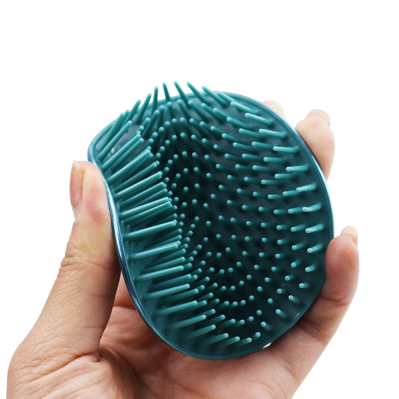 Cepillo de champú personalizado rosa, cepillo de silicona suave para masaje del cuero cabelludo, masajeador de cabello, cepillo para lavar en la bañera para bebés
