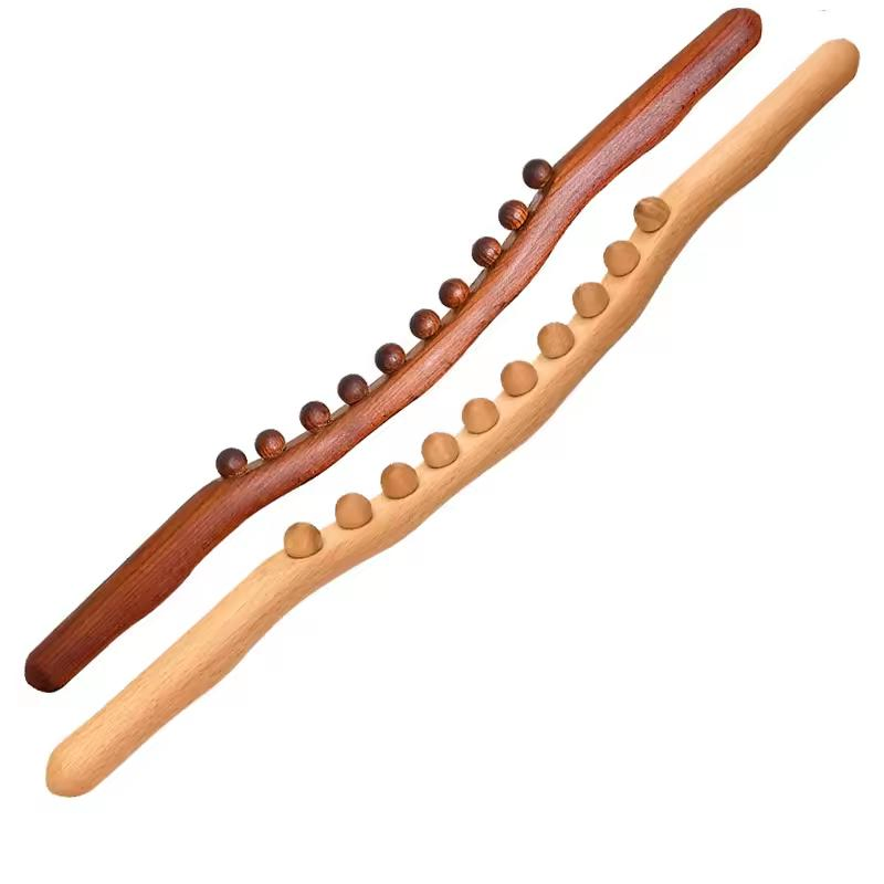 Herramientas de masaje de madera para relajación muscular, anti-celulitis, Gua Sha, palo de raspado de madera, terapia de madera