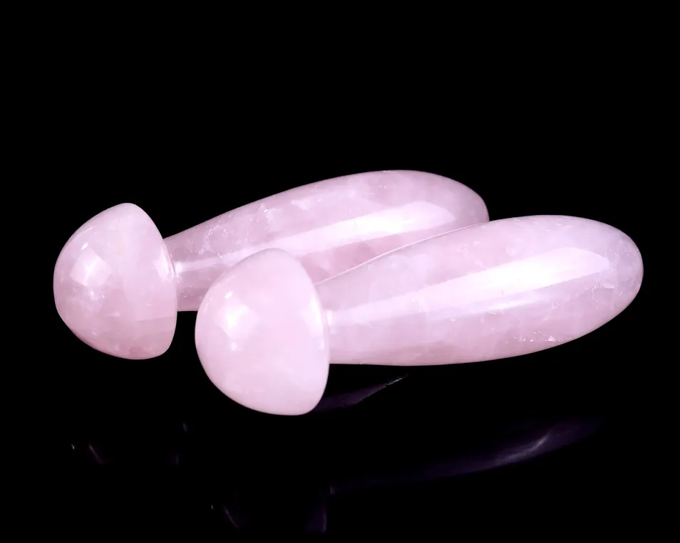 Herramienta de Masaje de Cristal de Cuarzo Rosa Natural