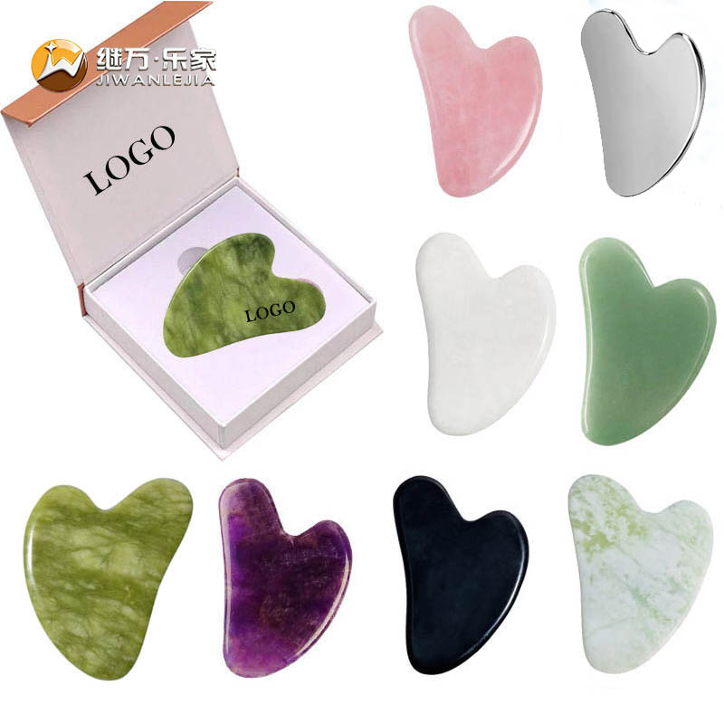 Jiwan Lejia Venta Caliente 1PC Regalo Promocional Personalizado Herramienta de Belleza Mini Rodillo de Jade Colorido para Masaje de Cuerpo Guasha Herramienta de Masaje de Mano Gua Sha