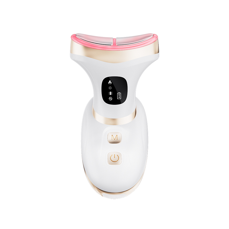 Dispositivo de Belleza para la Cara y el Cuello con Luz Roja, 3-in-1 Herramienta de Masaje Facial