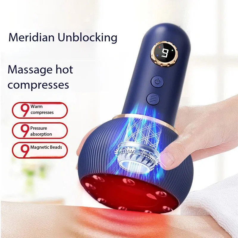 Instrumento de Gua Sha con Meridiano Eléctrico para desbloqueo de hombros y cuello y masaje abdominal