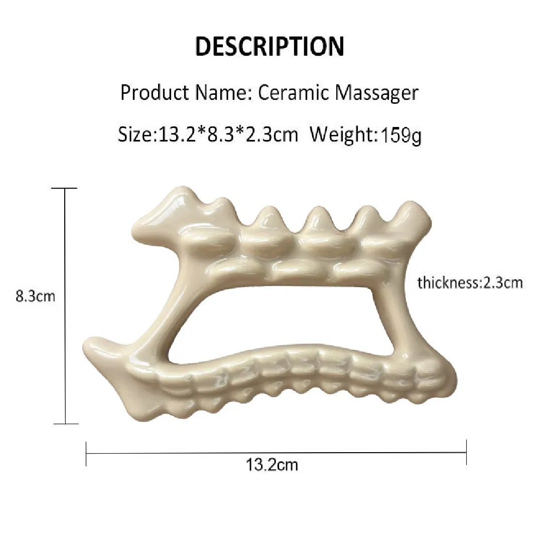 Herramientas de Masaje de Guasha de Cerámica para Raspar el Cuerpo y la Cara, Herramientas de Belleza