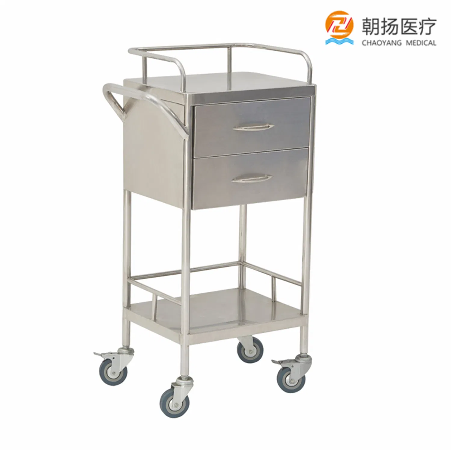 Carro Médico de Acero Inoxidable Soldado a Mano Suave Cy-D402b