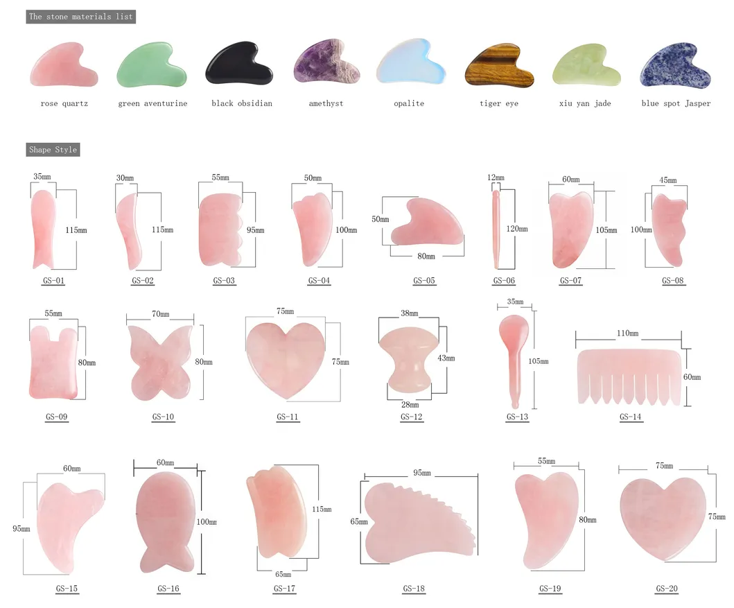 Herramienta de raspado Gua Sha, herramientas de masaje facial