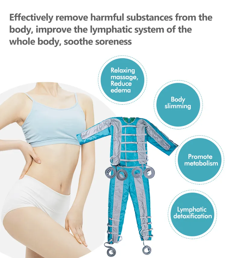 Traje desechable de presoterapia para todo el cuerpo con carro estético