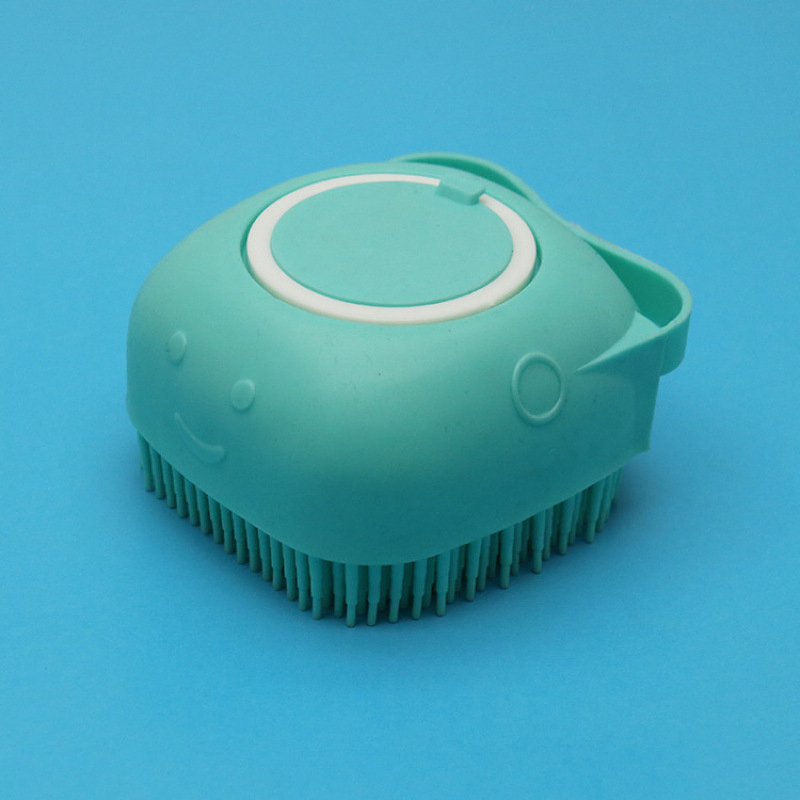 Cepillo de masaje de silicona para baño de mascotas