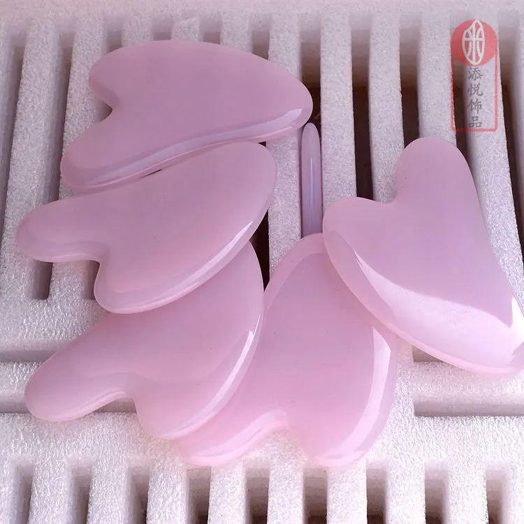 Herramientas de masaje facial en forma de corazón terapia de raspado para el adelgazamiento facial tabla de guasha