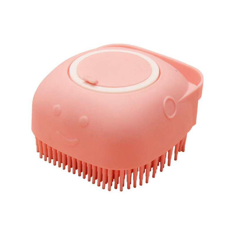 Cepillo de masaje de silicona para baño de mascotas