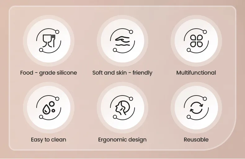 Herramienta de maquillaje para ojos, ayuda para el delineador de ojos y máscara de pestañas de silicona para masaje facial multifuncional
