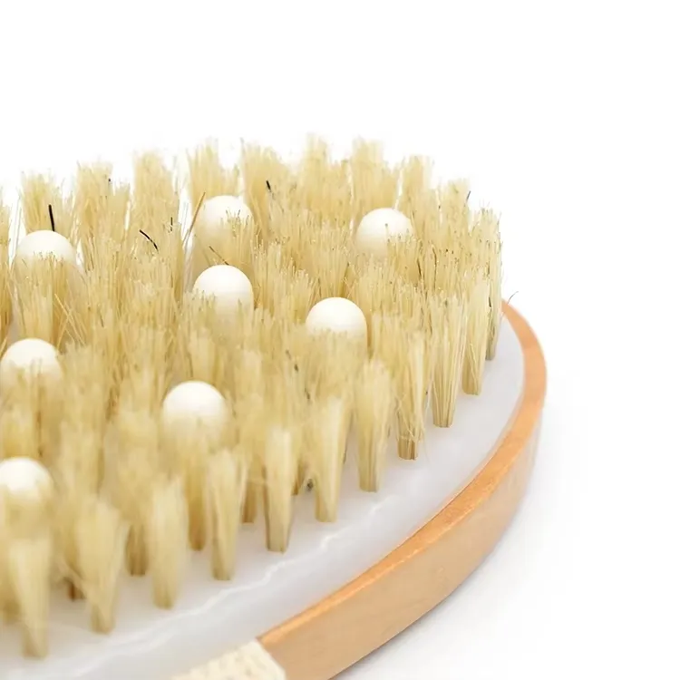 Cepillo de Cerdas de Jabalí Ecológico para el Cuerpo con Masaje, Exfoliante para Piel Seca, Cepillo de SPA