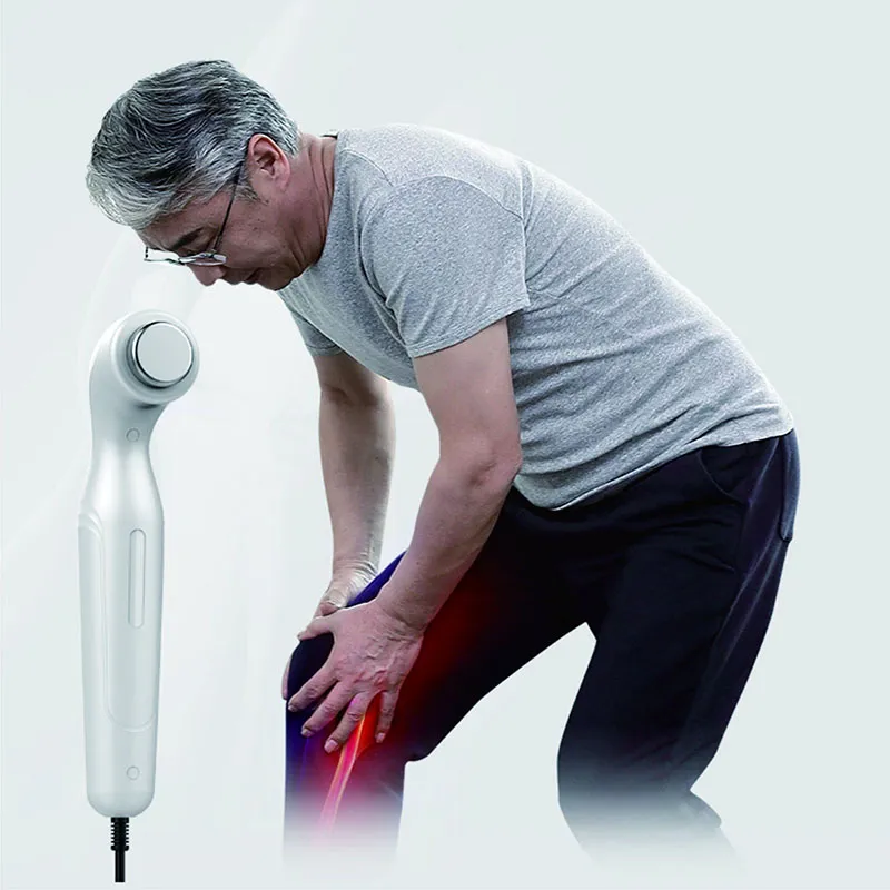 Terapia de calor infrarrojo con ondas sonoras ultrasónicas para aliviar el dolor articular, equipo médico masajista de mano