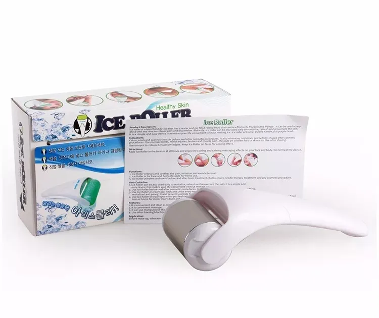 Rodillo de Derma Refrigerante para la Cara y el Cuerpo Masajeador Rodillo de Hielo