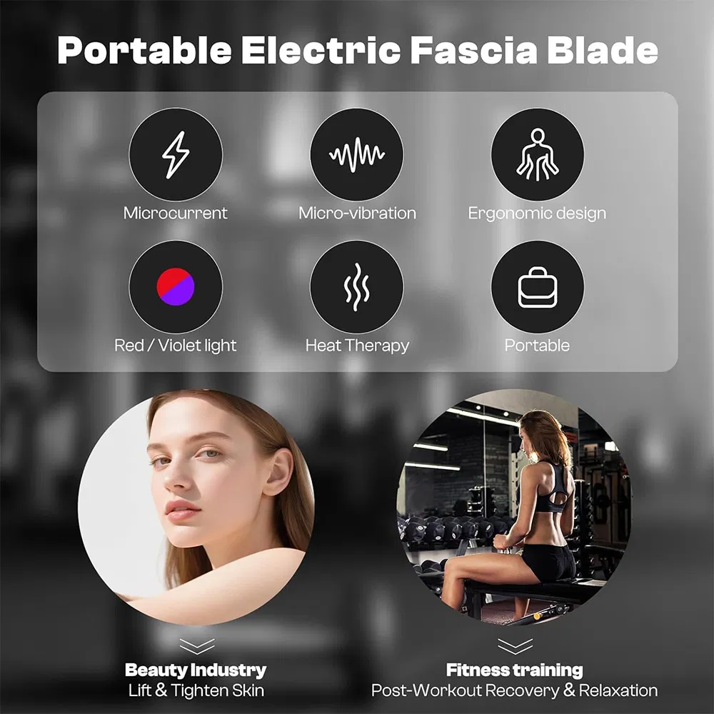Manejador Antideslizante de Alta Frecuencia Amigable con la Piel Raspador de Masaje Mf-6831 Cuchillo Fascial Eléctrico