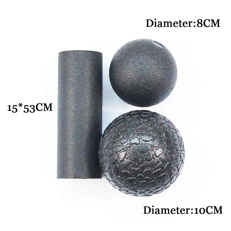 Conjunto de Masaje de Yoga Columna Hueca de EPP Rodillo de Espuma Pelota de Masaje