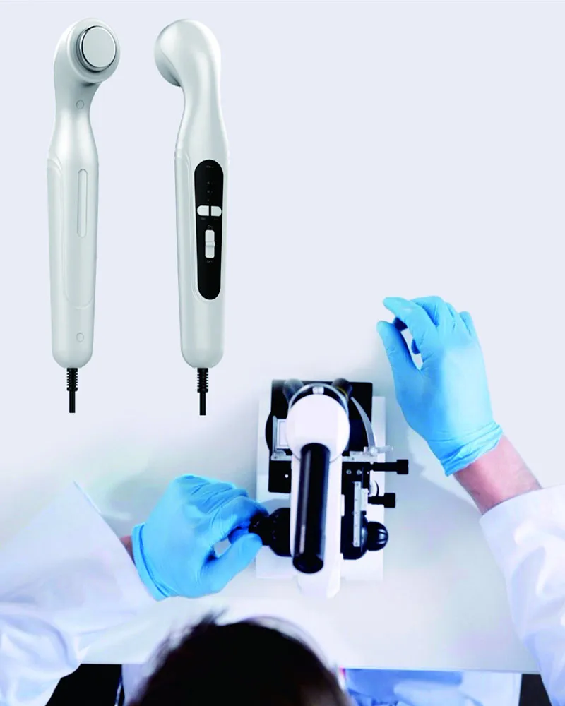 Terapia de calor infrarrojo con ondas sonoras ultrasónicas para aliviar el dolor articular, equipo médico masajista de mano