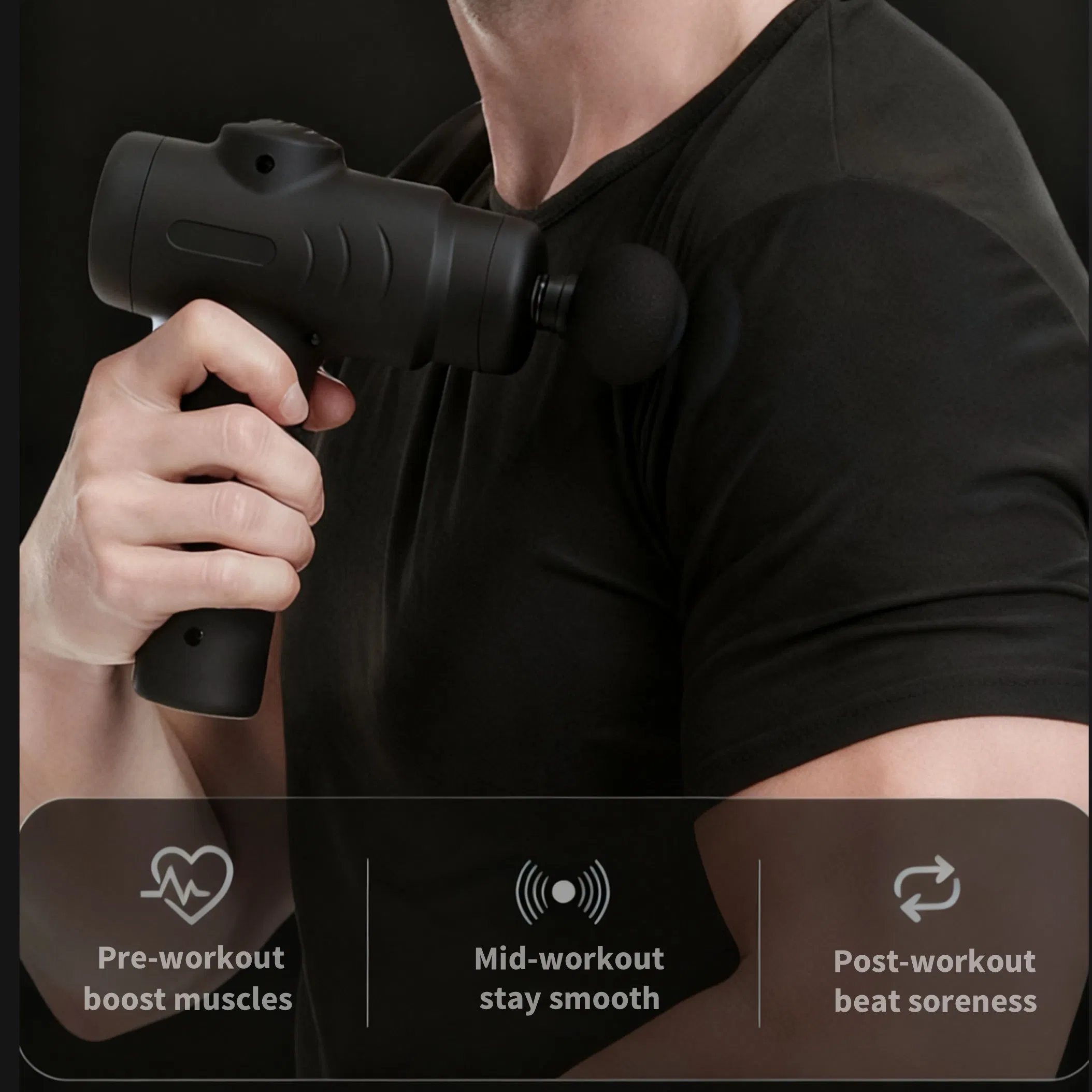 2026 Nuevo Mini Masajeador Eléctrico Cordless de Mano Portátil con Función de Calor Recargable para Cuidado Personal Profundo de Belleza para los Pies