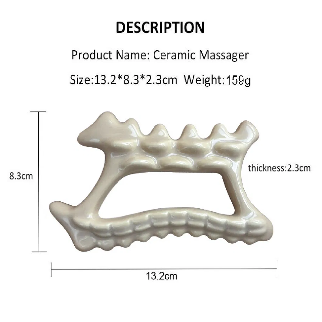 Herramientas de Masaje de Guasha de Cerámica para Raspar el Cuerpo y la Cara, Herramientas de Belleza