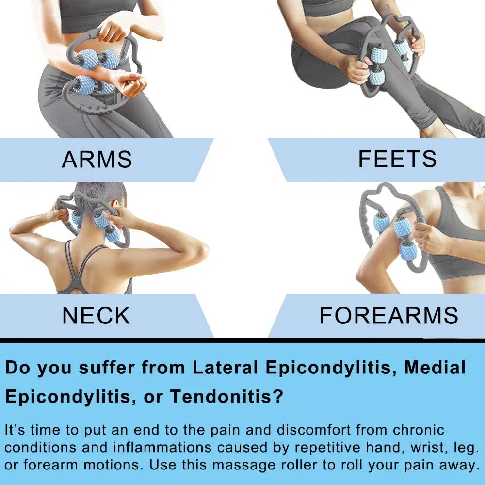 Superventas Masajeador de rodillos de espuma 3D de eje para aliviar los dolores musculares, rigidez y músculos tensos