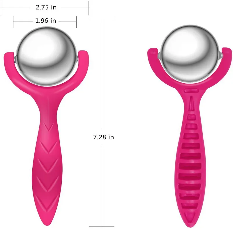 Rodillo de Masaje Manual de Acero Inoxidable Herramienta de Belleza Corporal Caliente Fría Bl19090