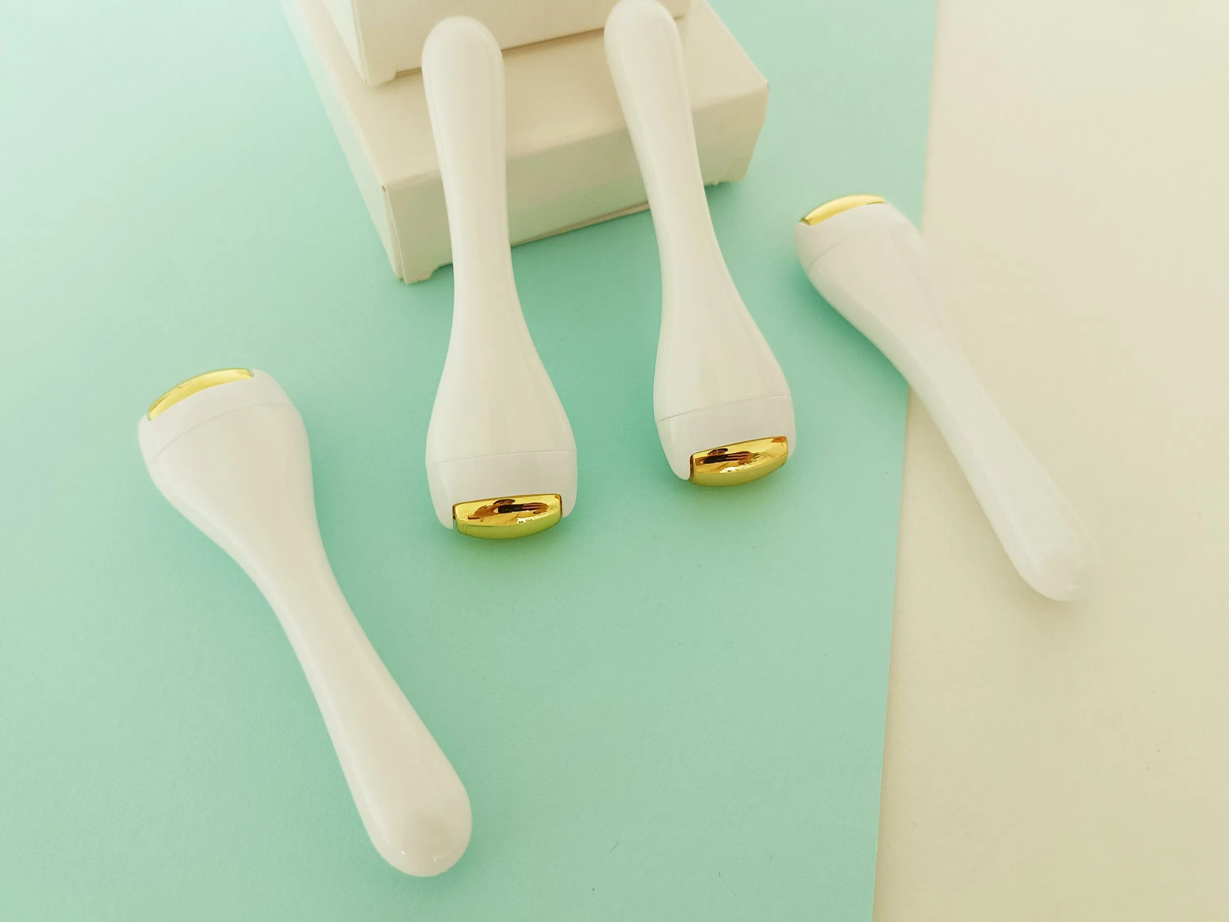 Herramientas de rodillo de masaje facial de aleación de zinc para masaje de cara y cuello, herramienta de belleza con forma 3D rodillo de masaje