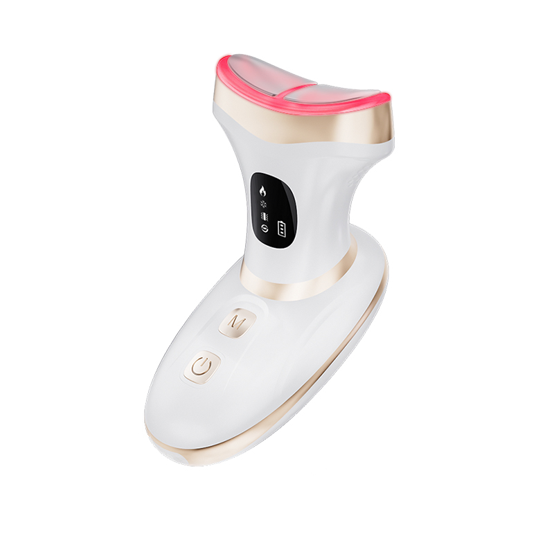 Dispositivo de Belleza para la Cara y el Cuello con Luz Roja, 3-in-1 Herramienta de Masaje Facial