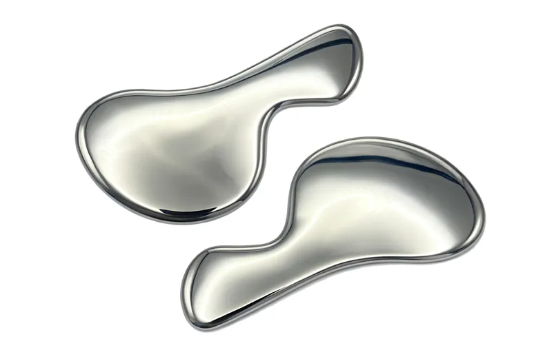 Herramienta de masaje facial Gua Sha de etiqueta privada gratuita 304 espátula de acero inoxidable personalizada