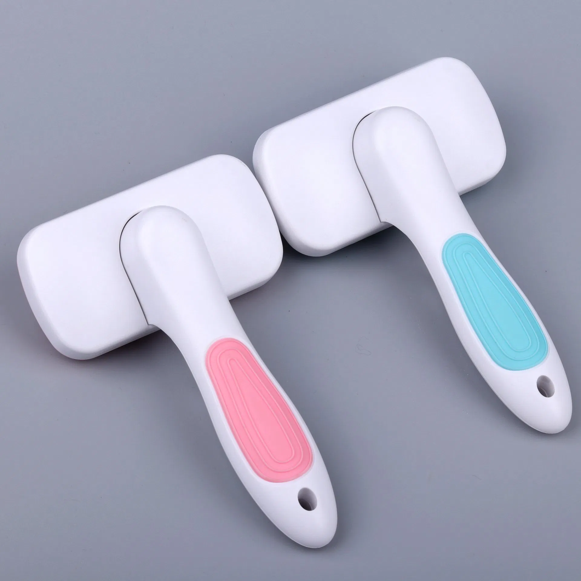 para mascotas de pelo corto, herramienta de aseo con botón de liberación, ducha autolimpiante para perros, suministros para el baño de gatos, cepillo para perros