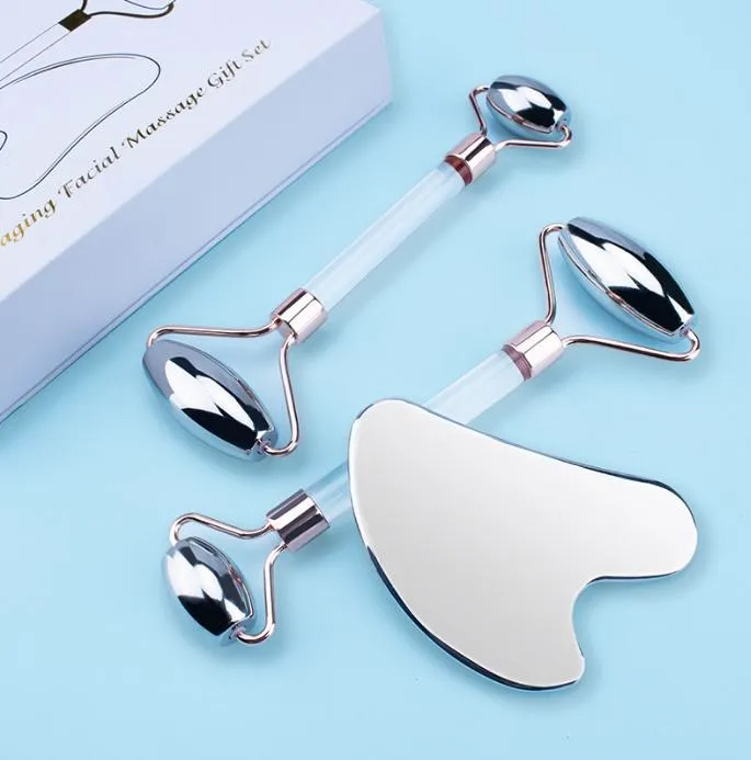 Producto de belleza OEM Gua Sha de acero inoxidable herramienta de masaje facial en forma de corazón Gua Sha de metal Gua Sha de acero inoxidable