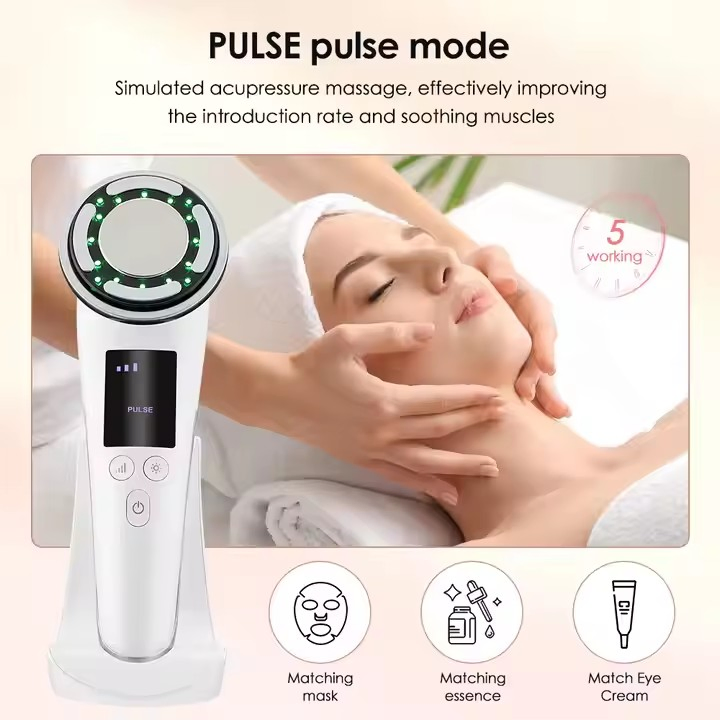 2025 Terapia de Luz LED Facial Masaje Galvánico Facial Masajeador EMS