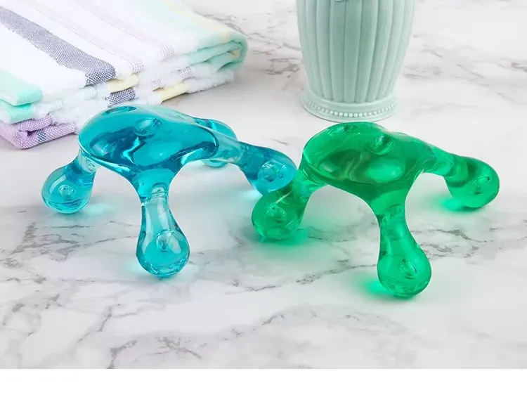 Herramienta de Masaje de Tejido Blando Frog Knobs de Ajuste Fácil para la Palma 4-Legged para Masaje de Puntos de Presión Suave