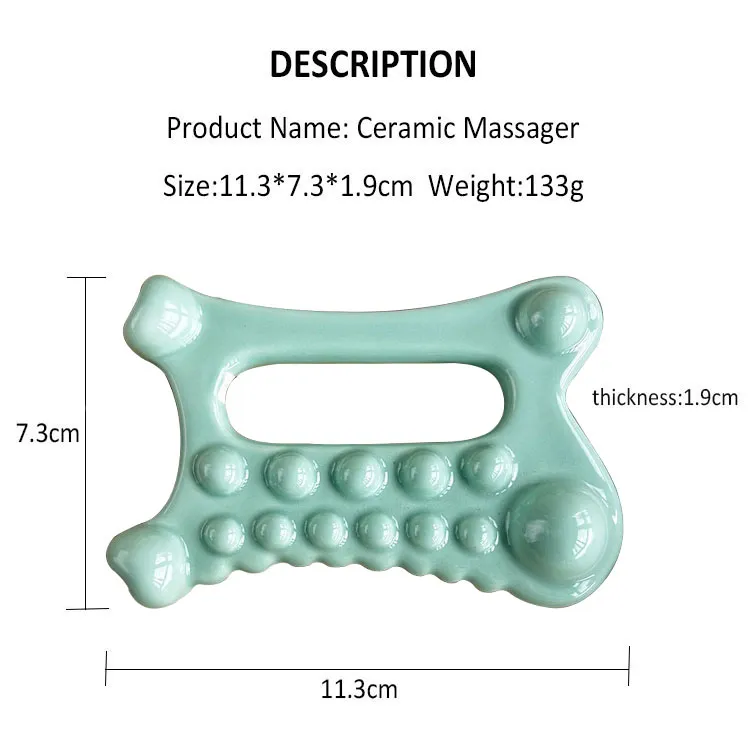 Herramienta de masaje facial, herramienta de cerámica Gua Sha