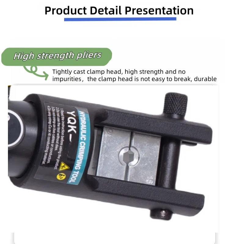 Yqk-300 para Prensa de Terminales de Cable Manual Portátil Alicates Hidráulicos de Crimpado Yqk-300A