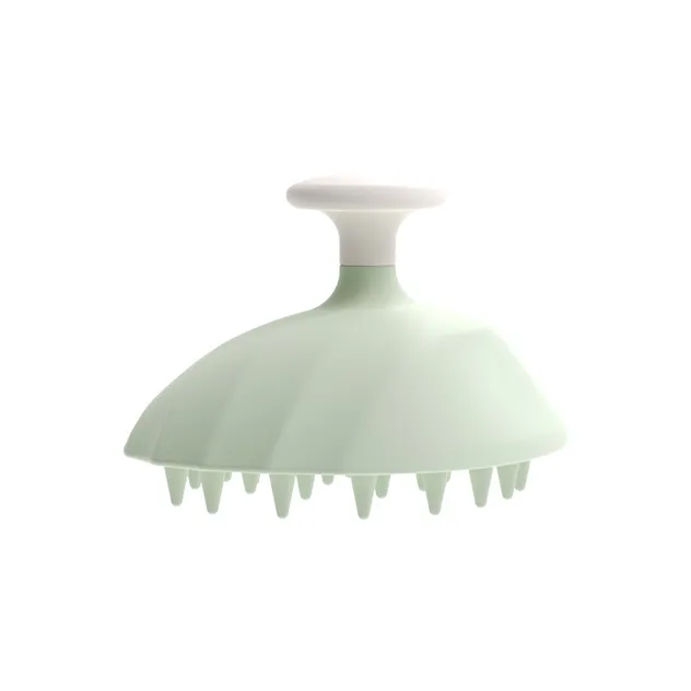 Cepillo de champú de silicona portátil para masajear el cuero cabelludo - Detalle