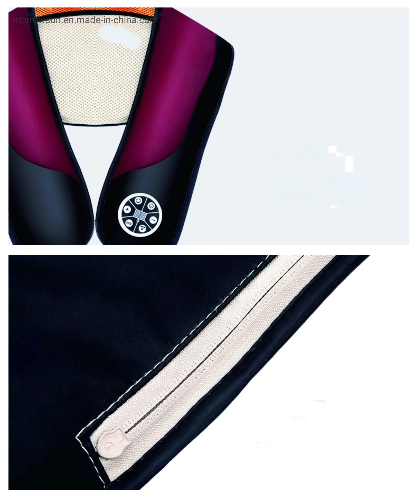 Masajeador de cuerpo con calor, martillo de golpeteo shiatsu eléctrico para cuello y hombros, cinturón de masaje