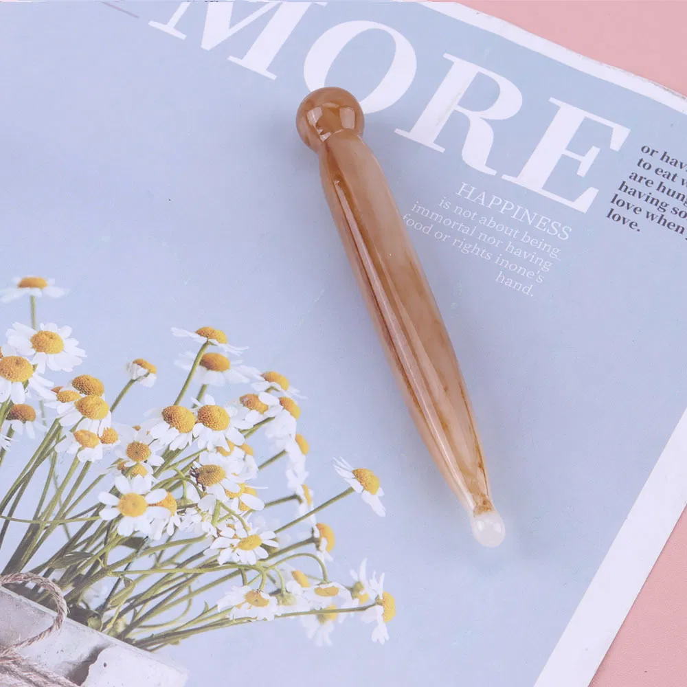 Palo de masaje de acupresión de resina - herramienta manual para el drenaje de meridianos en la cara y el cuerpo para Gua Sha, alivio de puntos gatillo y cuidado de la belleza