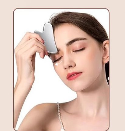 304 Tabla de Gua Sha de Acero Inoxidable - Vista Lateral
