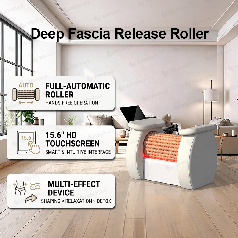 Rodillo de masaje de liberación de fascia, rodillo de masaje para dar forma al cuerpo, herramienta de masaje de contorno con control de velocidad ajustable