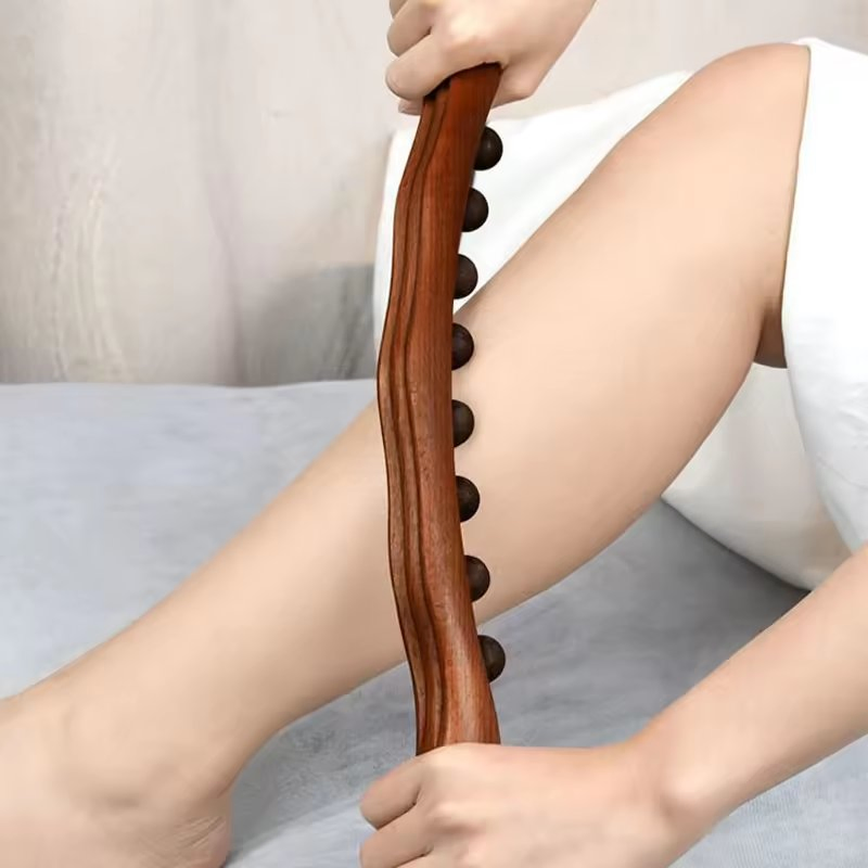 Herramientas de masaje de madera para relajación muscular, anti-celulitis, Gua Sha, palo de raspado de madera, terapia de madera