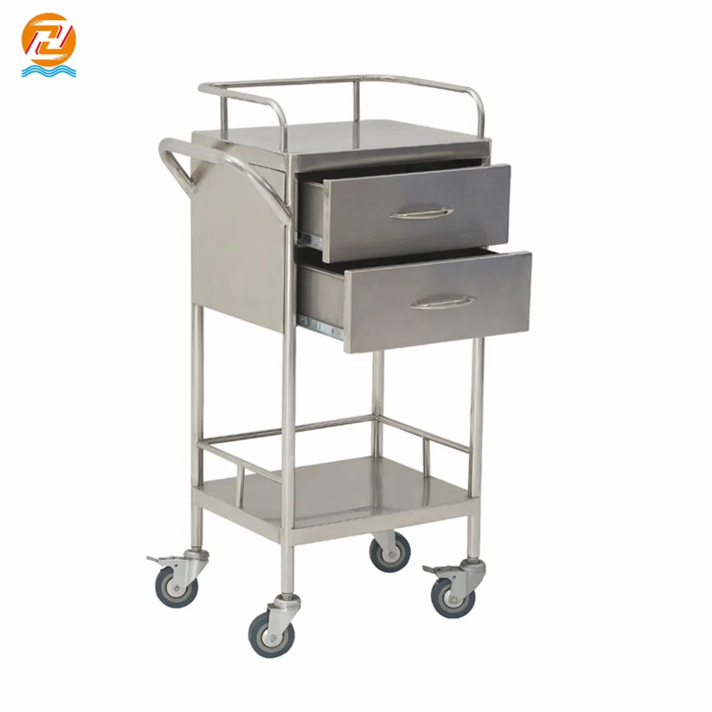 Carro Médico de Acero Inoxidable Soldado a Mano Suave Cy-D402b