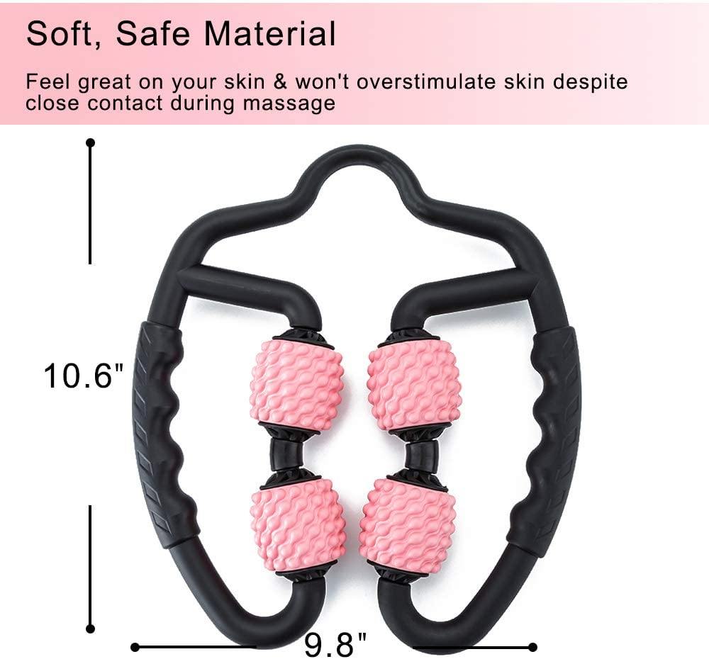 Amazon Venta caliente Masajeador de rodillos de espuma 3D de eje para aliviar los dolores musculares, rigidez y músculos tensos